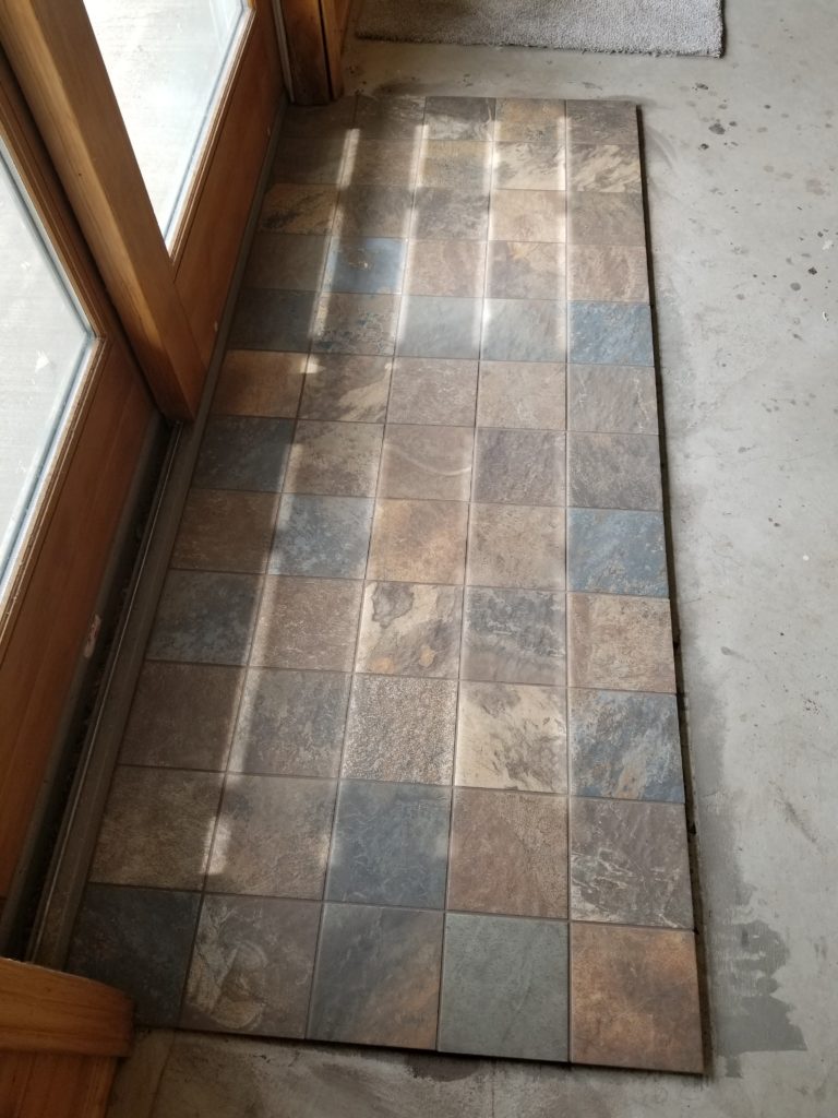 American Olean Kendal Slate Carlisle Black 6" x 6" Tile Installed