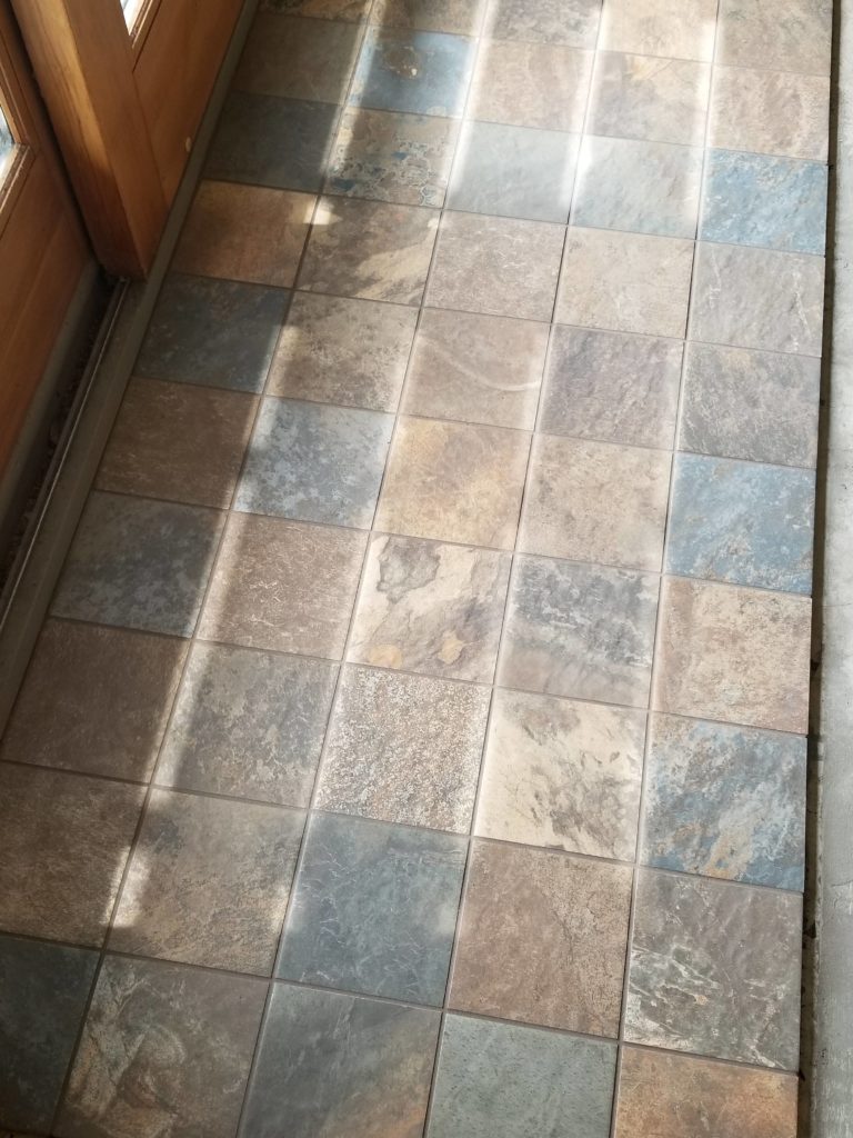 American Olean Kendal Slate Carlisle Black 6" x 6" Tile Installed