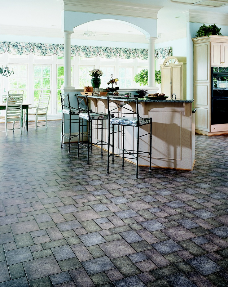 Congoleum Random Paver Plummit Stone