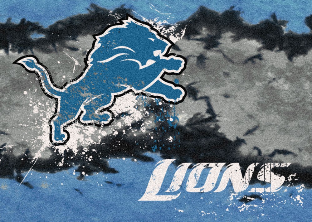 Detroit Lions Football Fade Area Rug - NFL