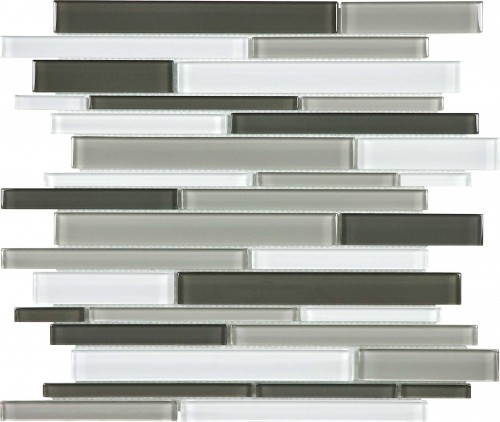 Virginia Tile Ceramic Tiles International Glass Tile Debut Contrast Blend Random Linear Mosaic