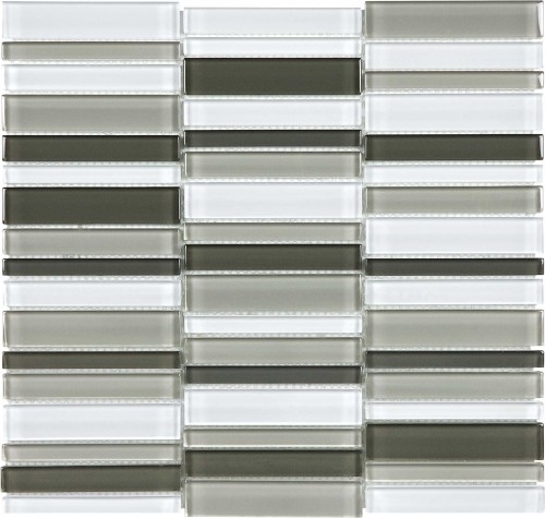 Virginia Tile Ceramic Tiles International Glass Tile Debut Contrast Blend Stacked Mosaic