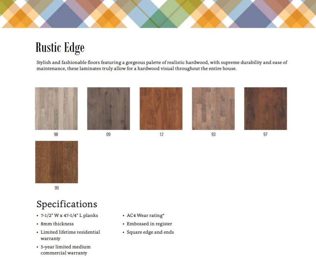 Rustic Edge - SP16 - Mohawk Laminate - 50% OFF - Color Bank