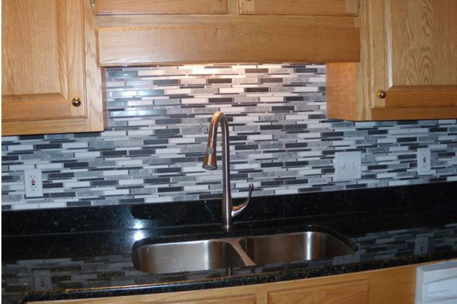 Glazzio Square Natural Stone Mosaic available now at Custom Home Interiors! 