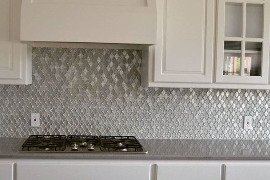Seashell Opal Grey Glass Mosaic available at Custom Home Interiors!  