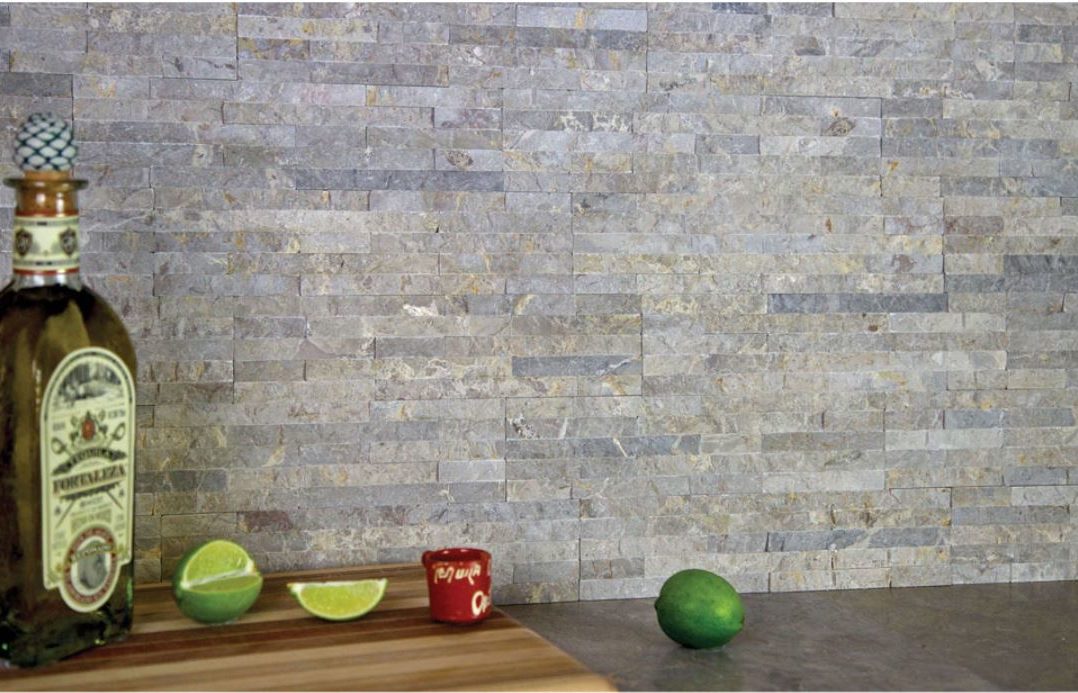 Sea Blue Skinny Bar Slate Mosaic available at Custom Home Interiors! 