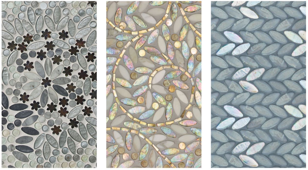 Glass tile mosaics available at Custom Home Interiors in Charlotte, MI