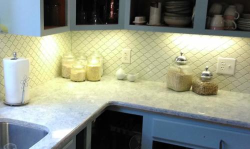 High gloss white Arabesque mosaics