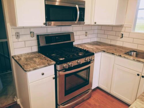 High gloss white subway tiles